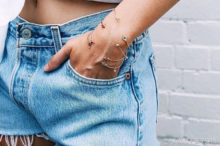 ins小众冷淡风不掉色钛钢手镯,小众原创银手镯ins