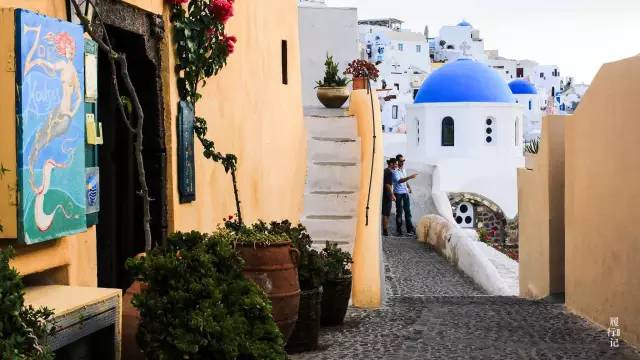 圣托里尼夕阳拍照,希腊圣托里尼岛夕阳