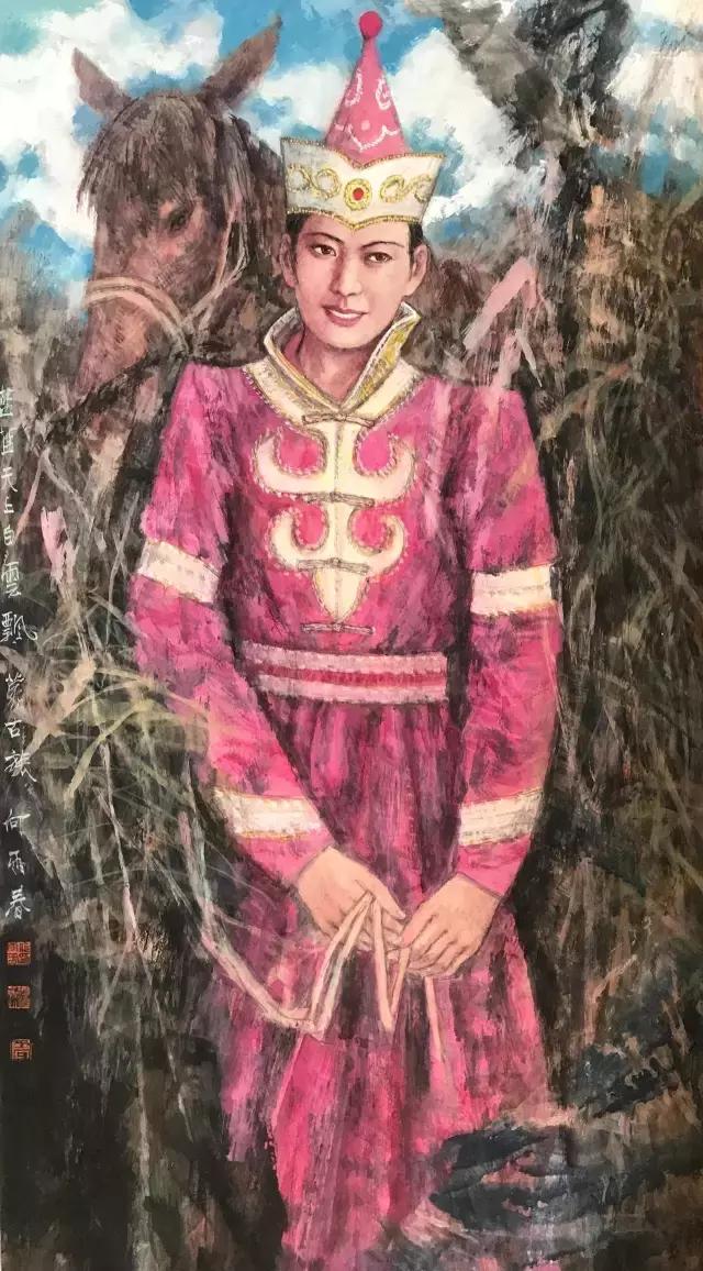 何雨春彩墨人物画,何雨春56个民族画展