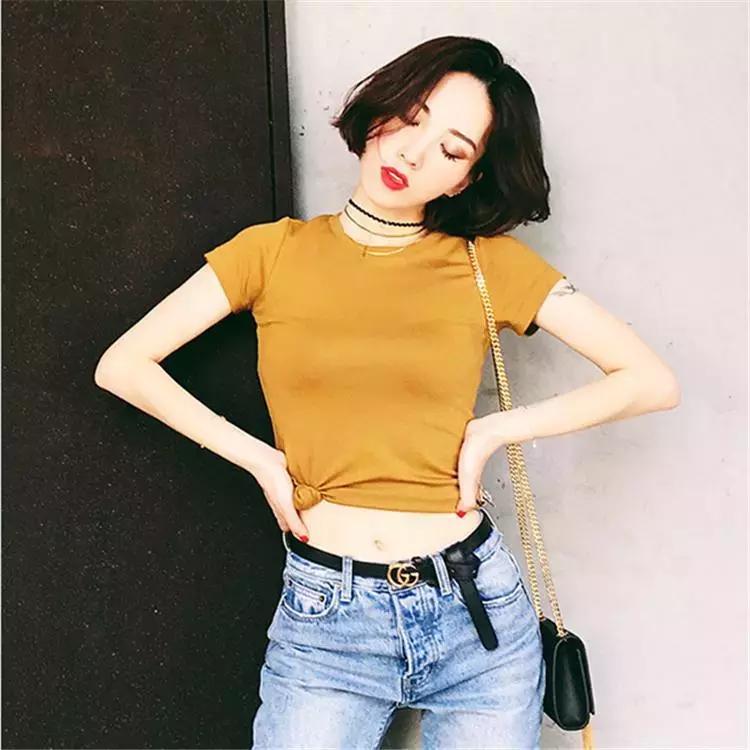 V领修身显瘦t恤,大码修身显瘦t恤