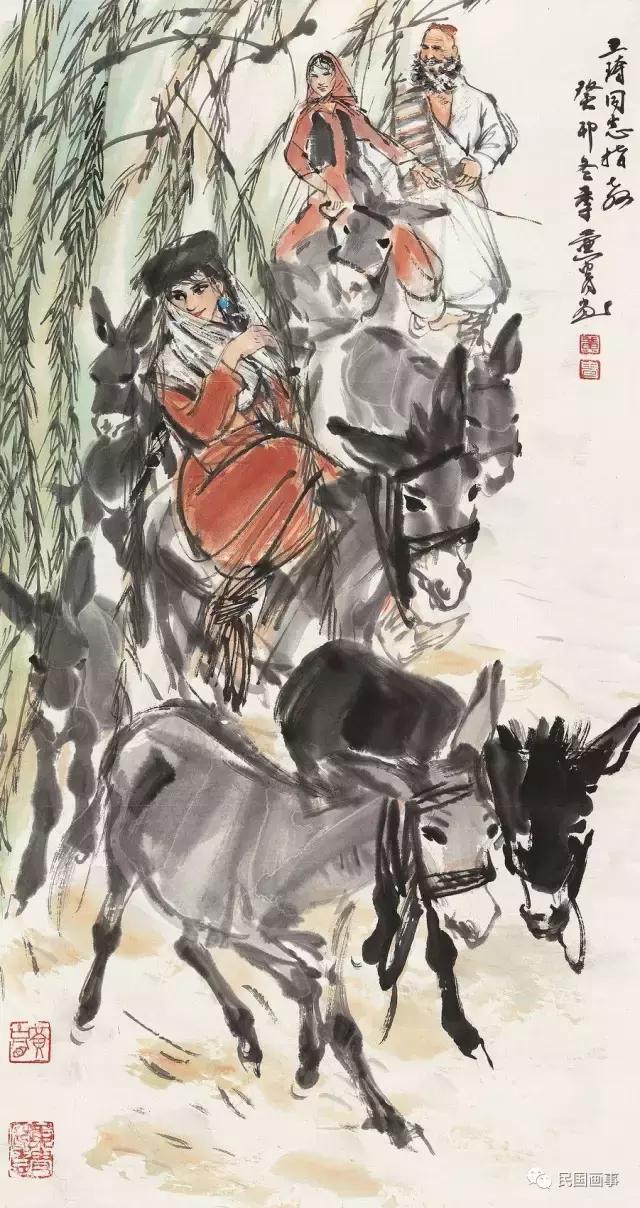荣宝斋傅抱石湘夫人版画,傅抱石晚年生活