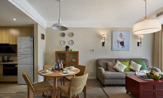 小户型文艺风装修,70平极简黑暗风装修