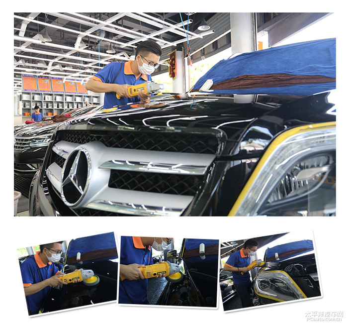 奔驰glk300整备全过程,奔驰glk300全车抛光价格