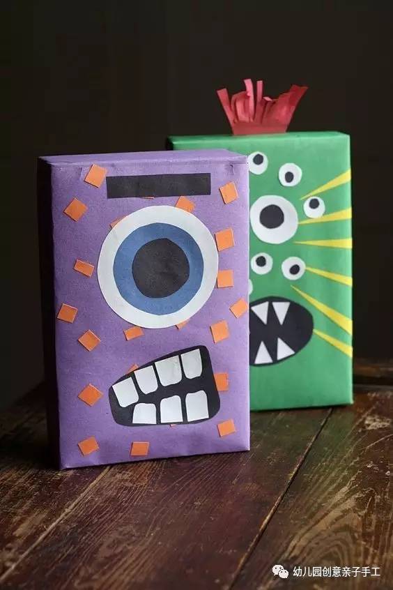 废物箱子利用手工幼儿园,盒子废物利用幼儿园做手工