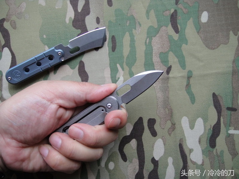 2把钛合金加S35V钢的serge*刀折**，豌豆和菜刀头详细对比