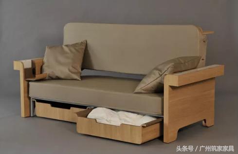 可折叠两用沙发床现代简约实木床,沙发床两用折叠实木床第一名