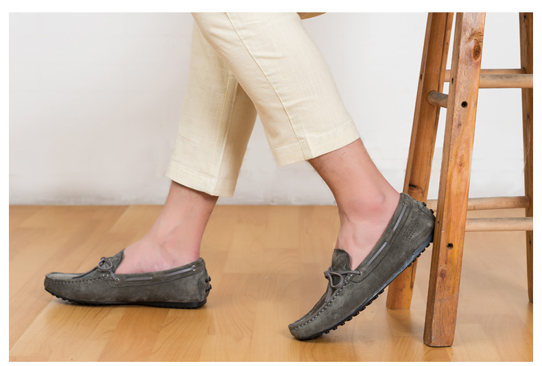 男豆豆鞋搭配什么裤子,男豆豆鞋怎么搭配