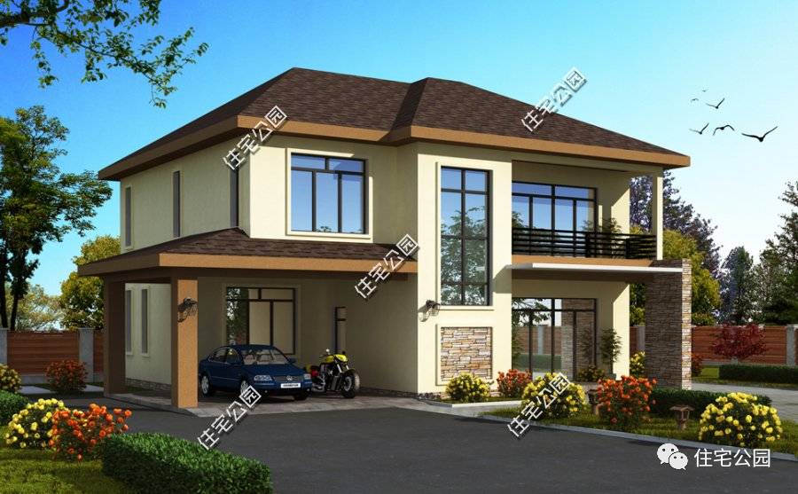 农村小别墅实拍造价100万了解一下,8*8农村经济型二层小别墅