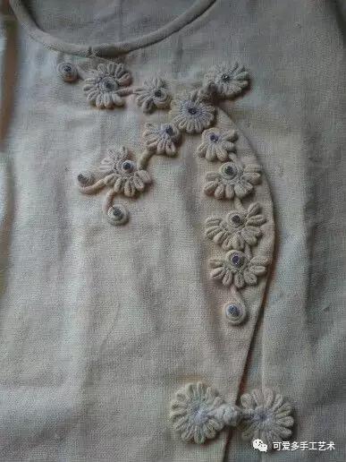 手工盘扣最简单版,用布做盘扣慢动作教程