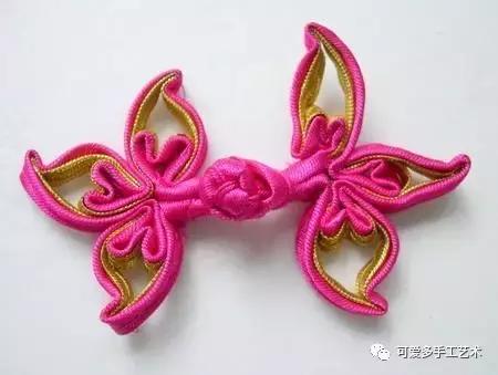 手工盘扣最简单版,用布做盘扣慢动作教程