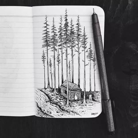 针管笔入门手绘1000例临摹图,针管笔手绘初学者