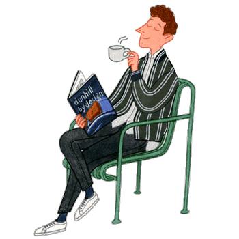 谈资｜那个专门画绅士的Mr.Slowboy，这次帮dunhill画了一只狗