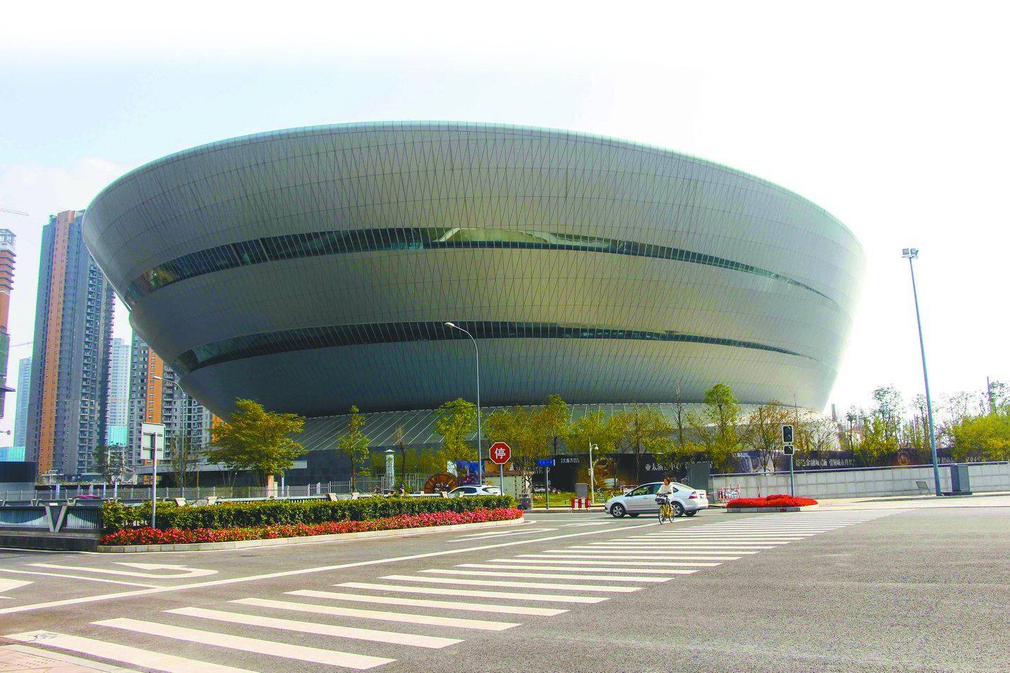 天府一街圆形建筑演艺中心,成都天府新区文化展示中心