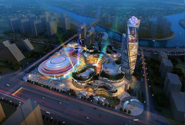 天府一街圆形建筑演艺中心,成都天府新区文化展示中心