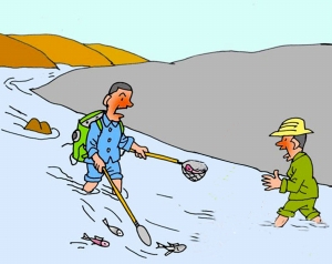 用潜水设备非法电鱼,用电磁脉冲杀伤海面上的无人艇