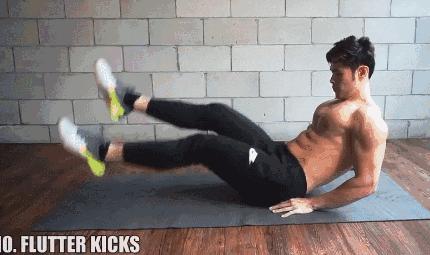 腹肌训练教程七天练出腹肌马甲线,女生练马甲线最有效方法瑜伽垫