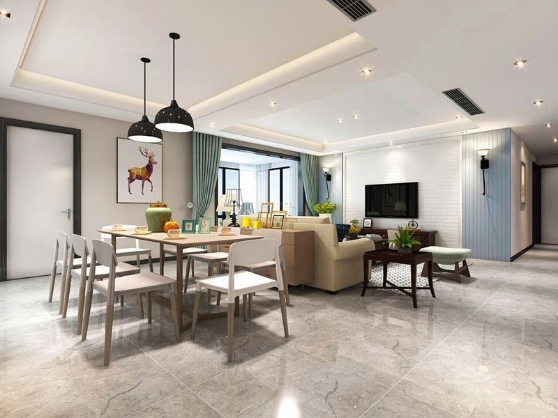 适合北欧风的客厅瓷砖,北欧简约风瓷砖上墙装修