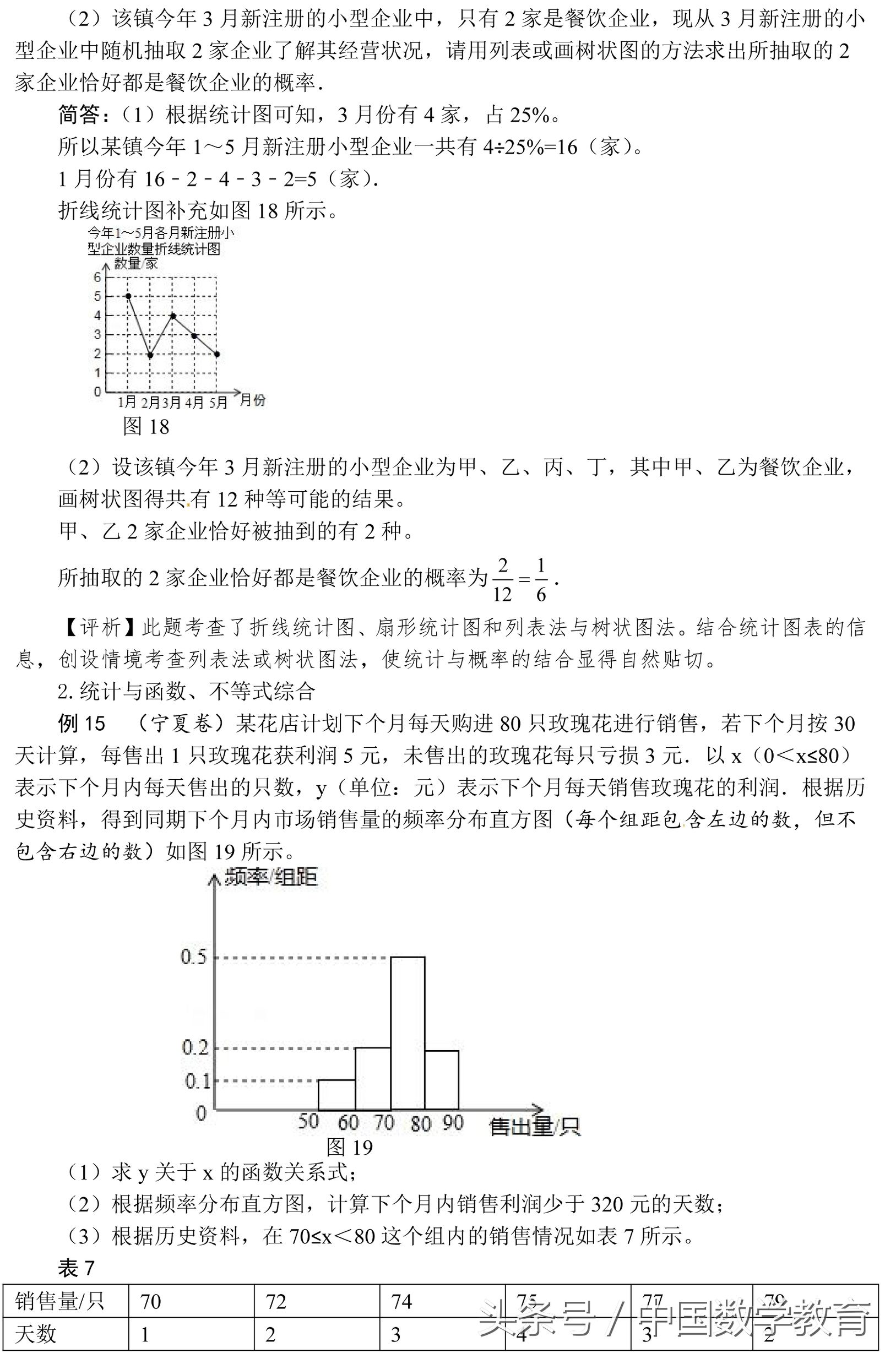 高二数学统计与概率测试题及答案,2019中考数学试题分析