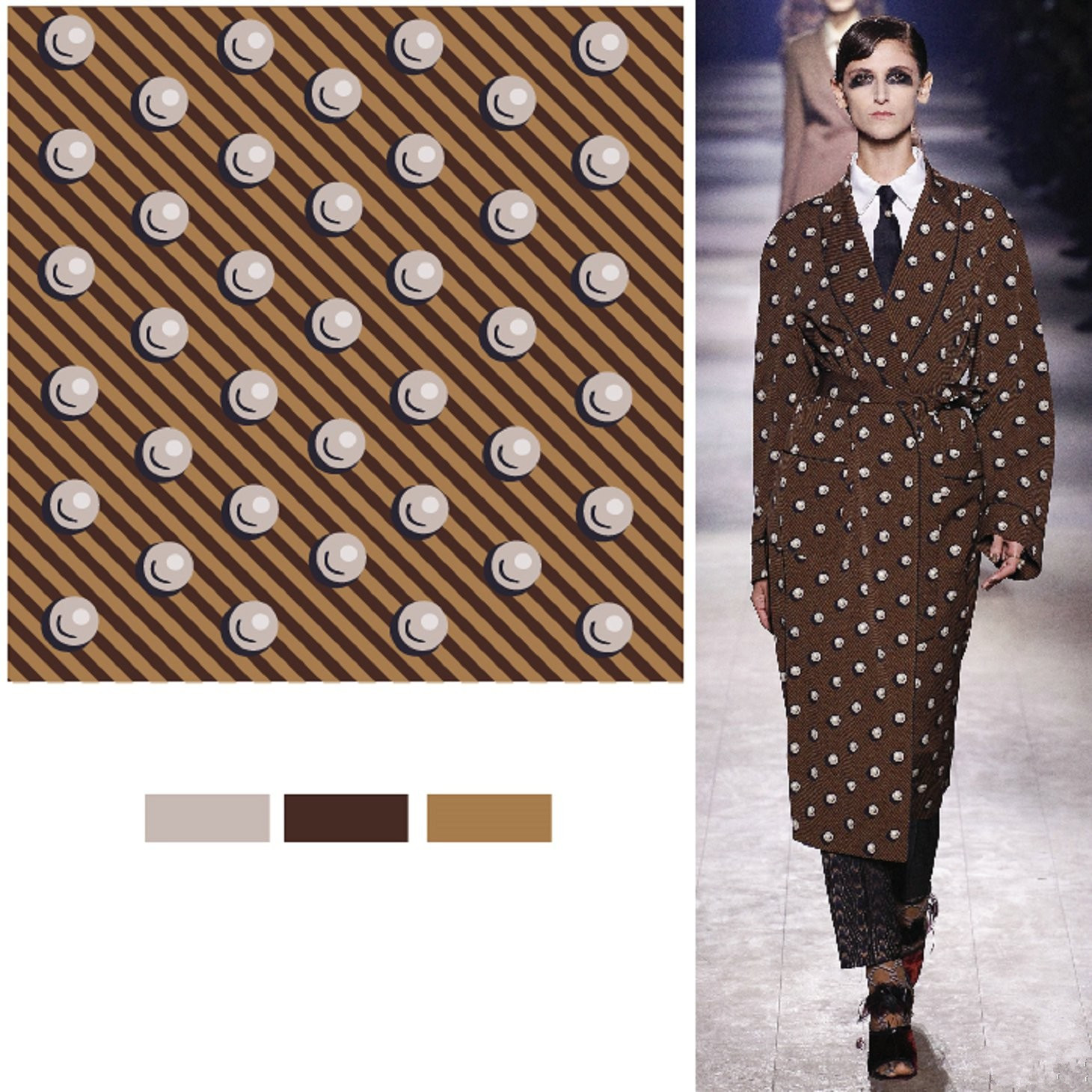 秀场系列服装配色效果图,彩色印花时尚秀图片高清