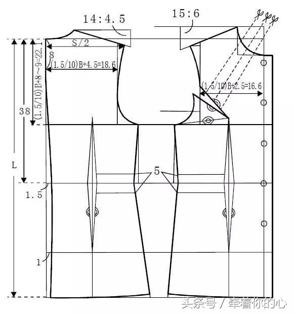 三开身的女西装制版,最简单三开身休闲女式西装裁剪