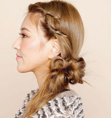 超有个性的几款韩式编发简单易学,半披直发编发教程