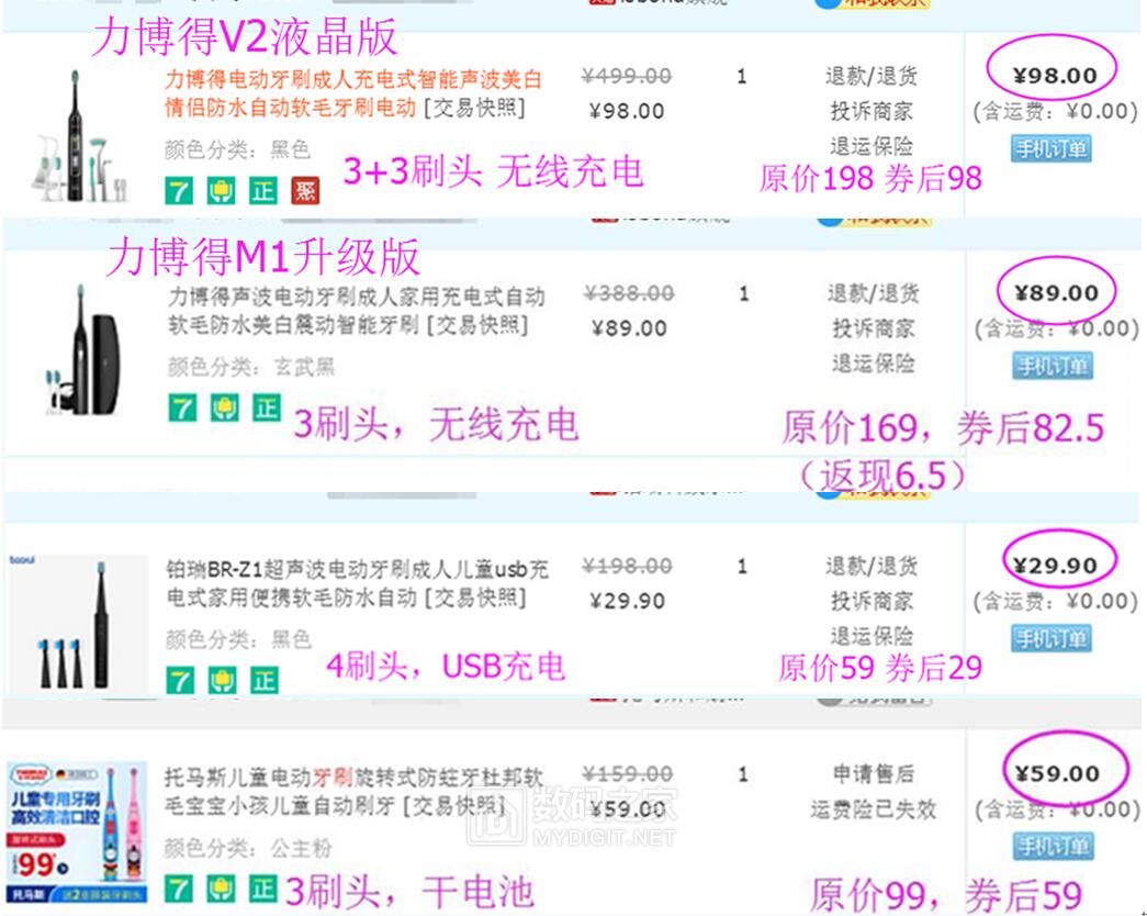 国产电动牙刷评测推荐,全网疯抢的电动牙刷