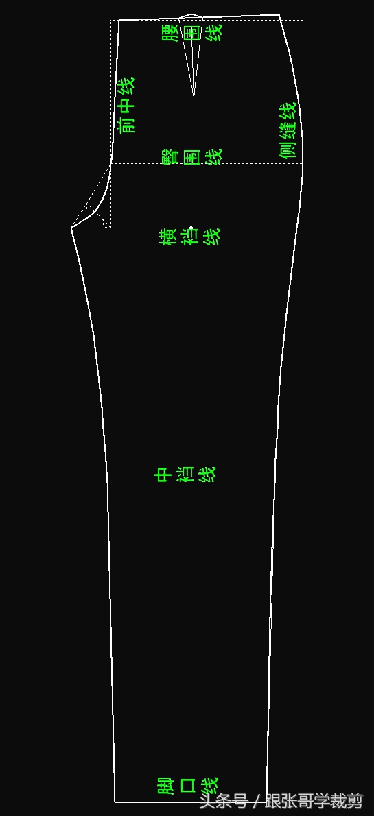 零基础学裁剪女裤,裁剪教程精品女直筒裤