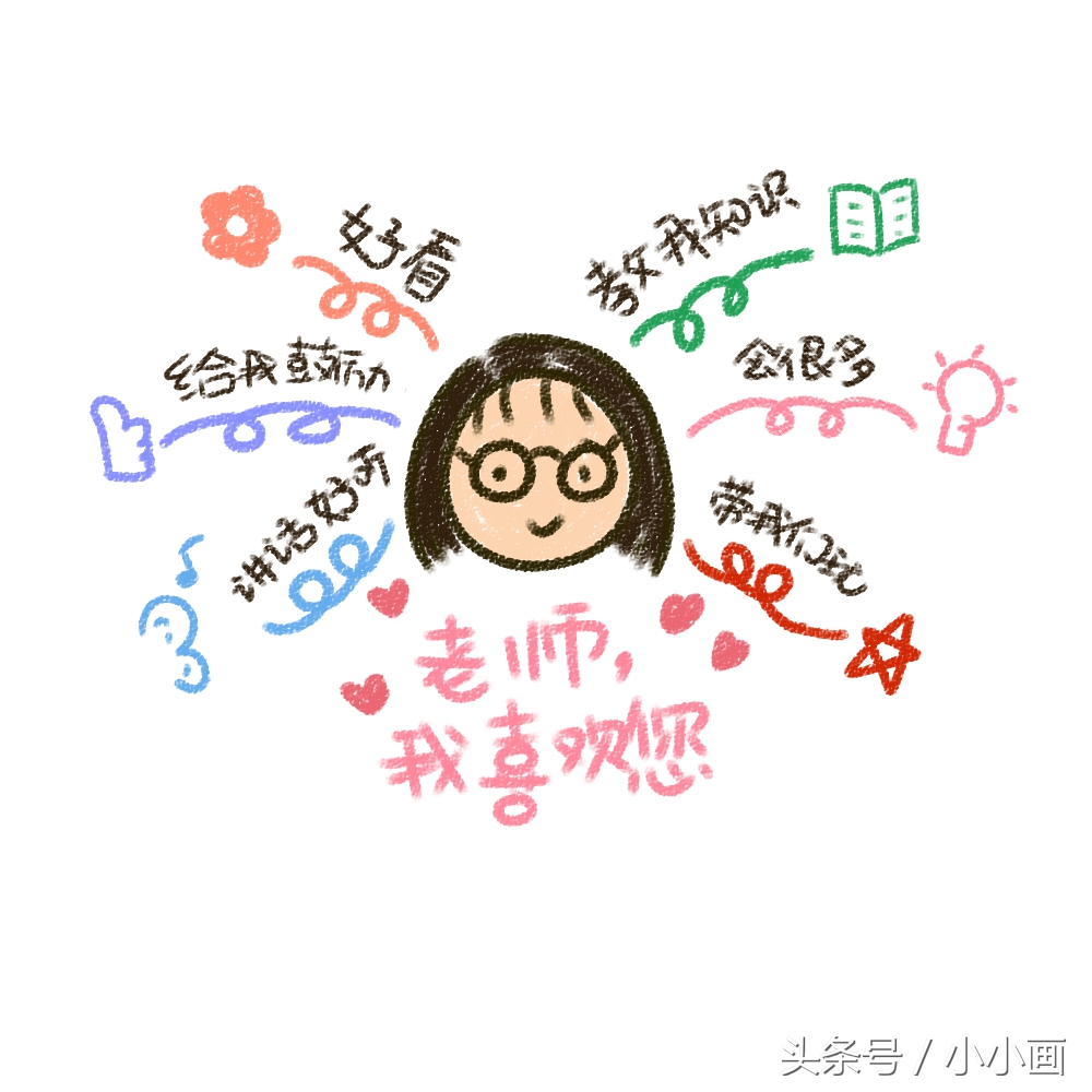 大班简单教师节礼物手工贺卡,幼儿园教师节手工贺卡插画