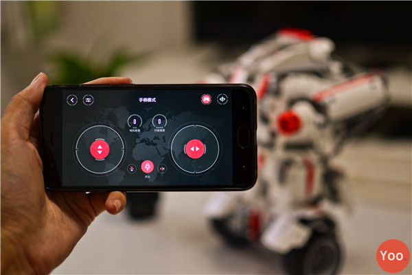 米兔积木机器人履带机甲可编程,米兔积木机器人怎么玩