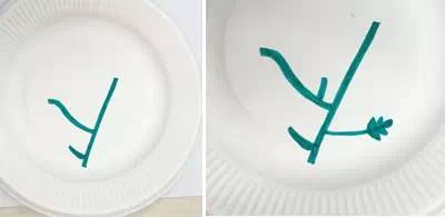 一次性纸盘梅兰竹菊,幼儿纸盘手工梅兰竹菊