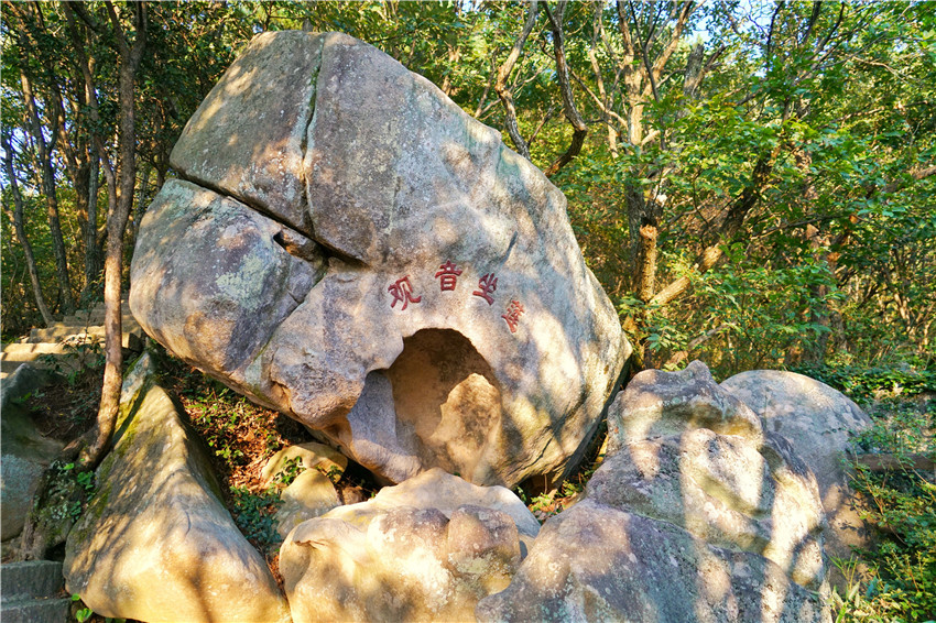 大自然山顶巨石,南天门到大别山主峰