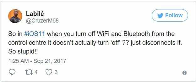 iOS11控制中心无法关WiFi和蓝牙？你可以这样做