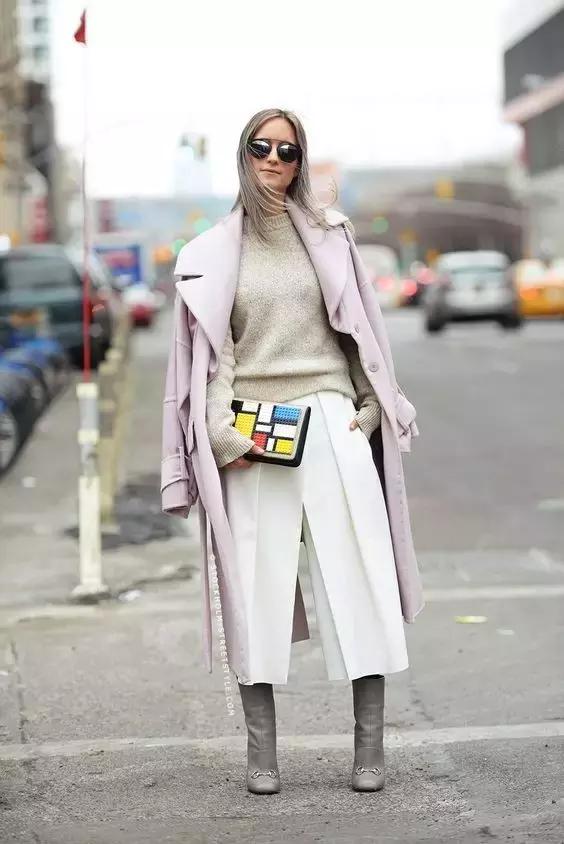 阔腿裤女款九分秋冬,九分灰色西装秋冬阔腿裤