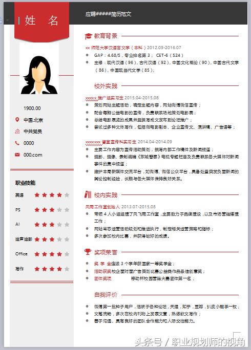 最优质的求职简历模板,求职简历模板hr看优秀简历