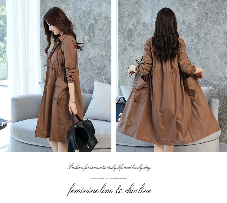 秋冬风衣女款中长款时尚款韩版,韩版风衣外套女中长款洋气大方