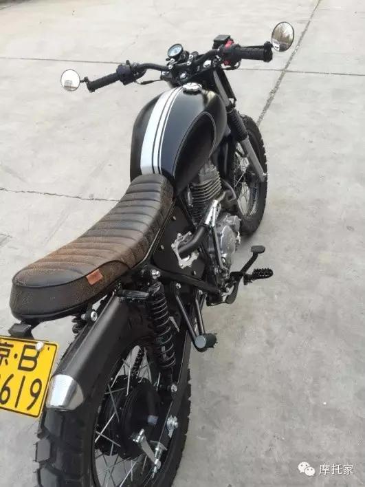 鑫源400复古摩托车改装案例,鑫源摩托复古改装