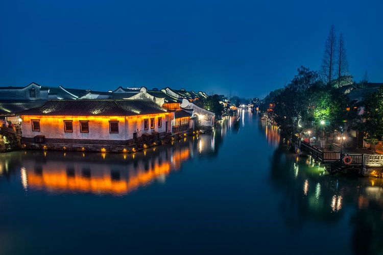 江南水乡乌镇诗情画意,江南水乡乌镇落日余晖