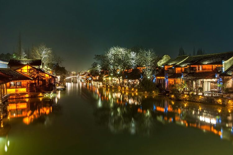 江南水乡乌镇诗情画意,江南水乡乌镇落日余晖