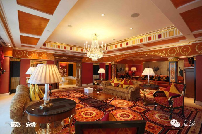 迪拜帆船酒店总统套房体验,一万一晚的迪拜帆船酒店