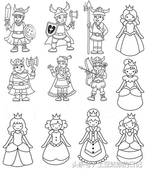 简笔画初学幼儿5-6岁人物,简笔画大全小孩在做作业的场景