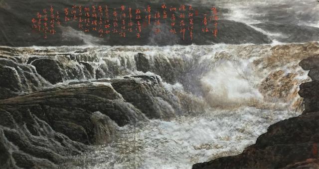 朝坊观瀑风雷间，九曲激浪生层烟——记画家郭建平