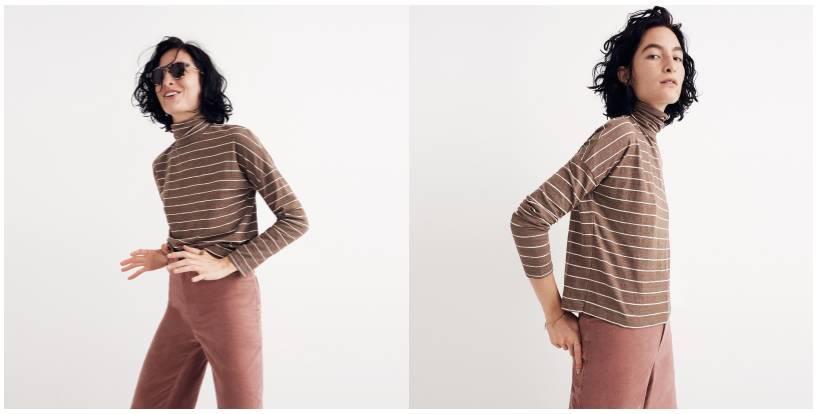 条纹毛衫怎么织好看,条纹大毛衣怎么搭配