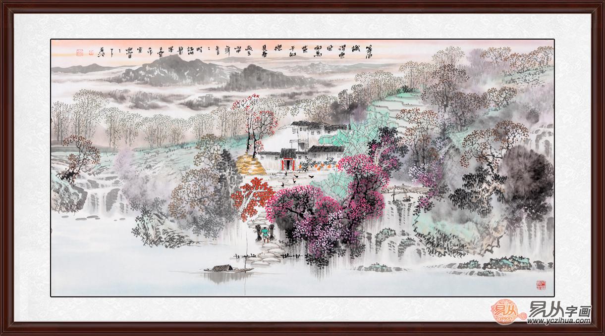 诸明山水画,诸明山水国画创作