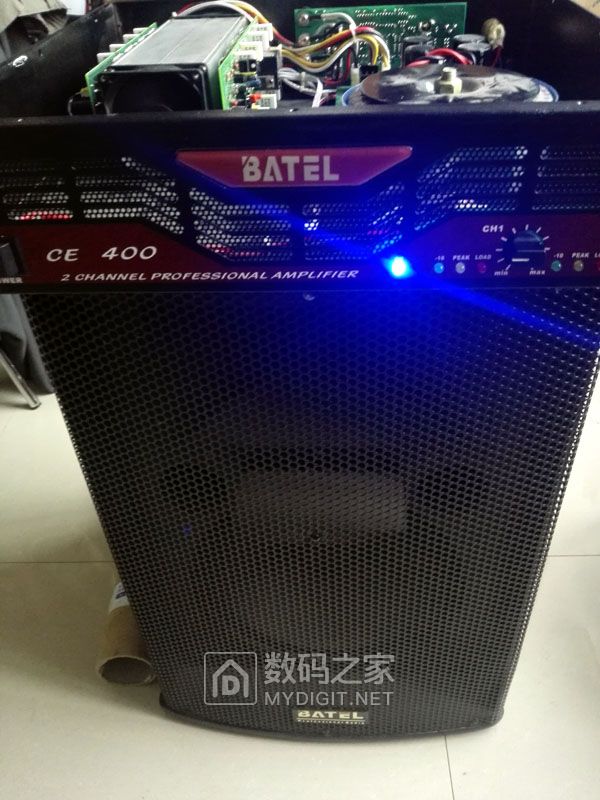 维修BATELCE400专业大功率功放，解决LOAD红灯报警故障问题