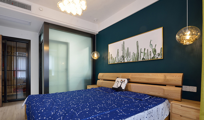 双宋结婚新房如果这样装~上海高桥新城89㎡北欧实景,隐形门亮了