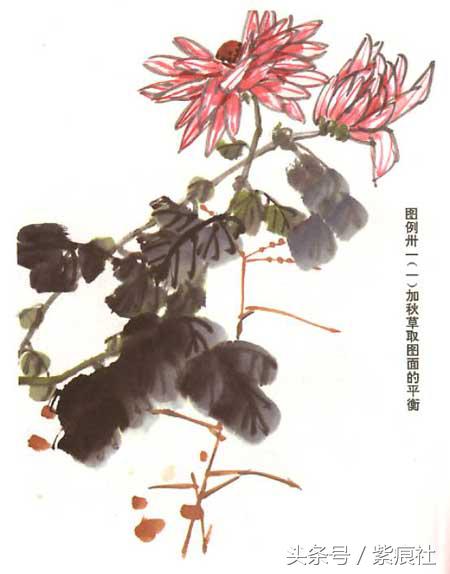 国画中球形菊花怎么画好看,名家画菊花的简单画法