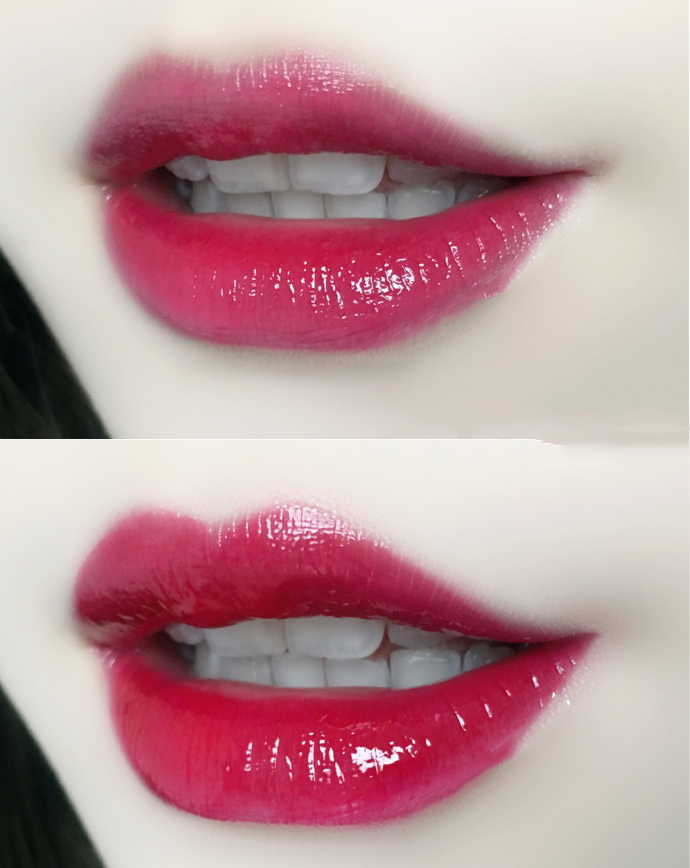 阿玛尼101黑管哑光口红,阿玛尼红管206唇釉深唇试色