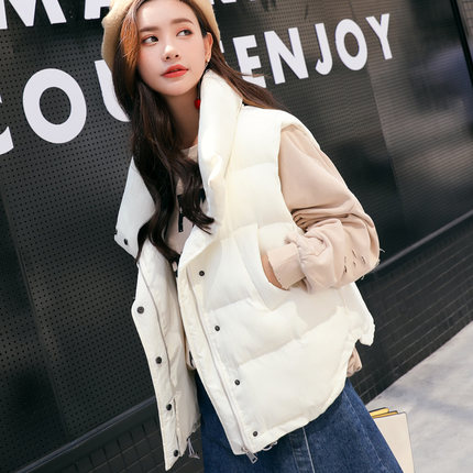 穿大码羽绒马甲时髦保暖,秋冬加厚加绒保暖羽绒棉马甲背心