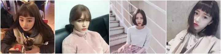 刘海图片女显脸小,有刘海扎发显脸小