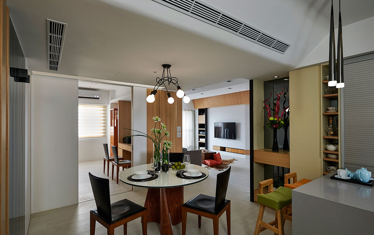 国瑞城120平现代简约装修效果图,国雅城新中式装修效果图